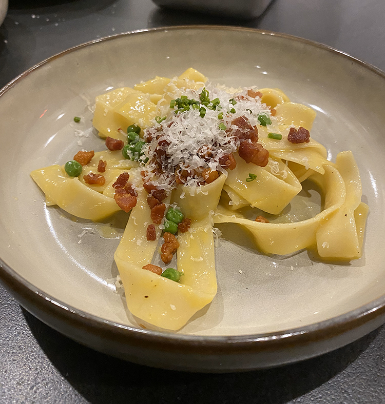 Private chef pasta carbonara Italian menu Scottsdale
